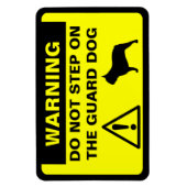 Franse buldog humoristische bewaker hond waarschuw magneet (Verticaal)