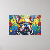 FRANSE BULDOG IN DE RUIMTE 15 CANVAS AFDRUK (Voorkant)