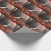 Franse buldog in herfst laat Herfst inspireren Cadeaupapier (Hoek)