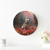 Franse buldog in herfst laat Herfst inspireren Grote Klok (Huis)
