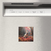 Franse buldog in herfst laat Herfst inspireren Magneet (Insitu (Vaatwasser))