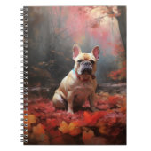 Franse buldog in herfst laat Herfst inspireren Notitieboek (Voorkant)