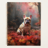 Franse buldog in herfst laat Herfst inspireren Planner (Voorkant)