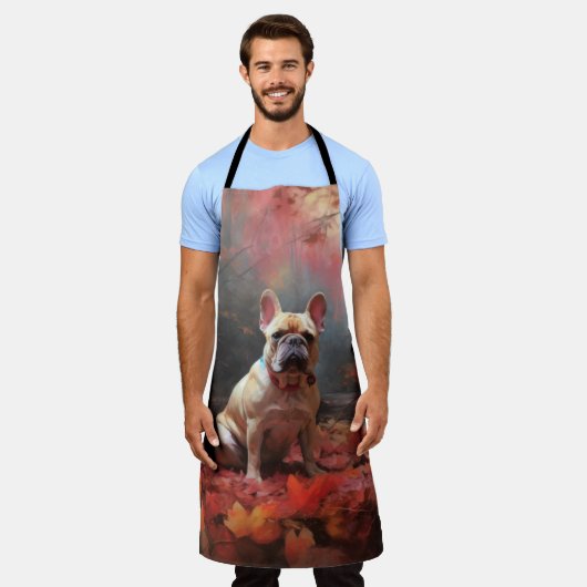 Franse buldog in herfst laat Herfst inspireren Schort (Gedragen)