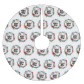 Franse buldog kerst krans feestelijke pup kerstboom rok (Voorkant)