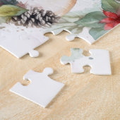 Franse buldog kerst krans feestelijke pup legpuzzel (Zijkant)