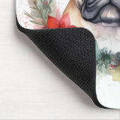 Franse buldog kerst krans feestelijke pup muismat (Hoek)