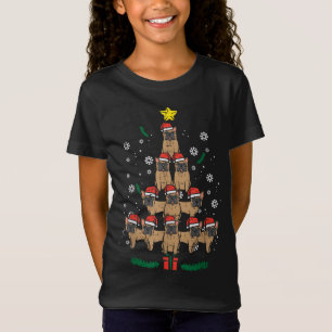 Franse buldog kerstboom franse hond Xmas T-shirt