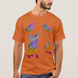 Franse buldog kunst franse hond vlinders kunst t-shirt