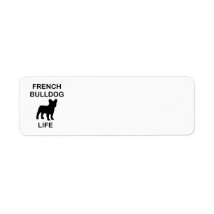 franse buldog leven etiket