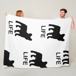 franse buldog leven fleece deken