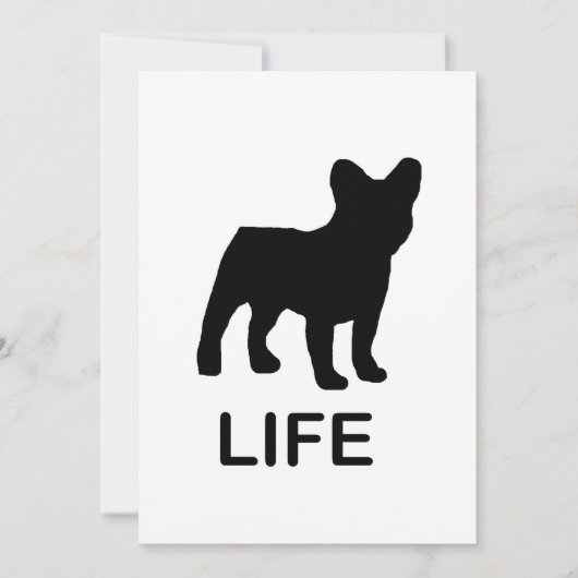 franse buldog leven kaart (Voorkant)