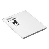 franse buldog leven notitieblok (Schuin)