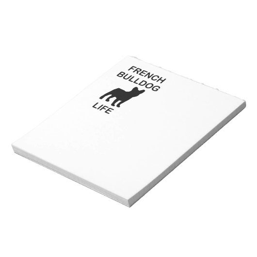 franse buldog leven notitieblok (Linkerzijde)