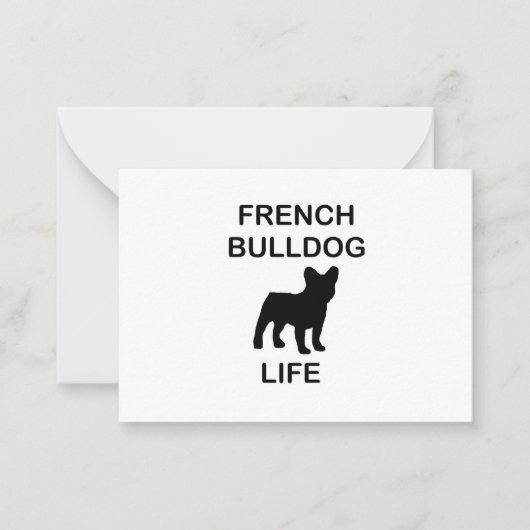 franse buldog leven notitiekaartje (Voorkant)