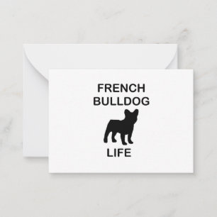 franse buldog leven notitiekaartje