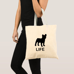 franse buldog leven tote bag
