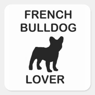 Franse buldog lover vierkante sticker
