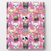 Franse buldog macaron patroon fotoplaat (Voorkant)