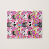 Franse buldog macaron patroon legpuzzel (Horizontaal)