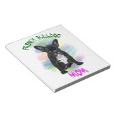 Franse buldog mam waterkleur olie schilderij kunst notitieblok (Schuin)