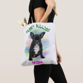 Franse buldog mam waterkleur olie schilderij kunst tote bag (Dichtbij)