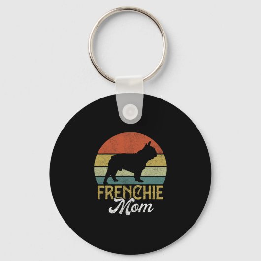 franse buldog mama vrouwen sleutelhanger (Voorkant)