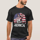 franse buldog Merica 4 juli Dog Shirt Funny (Voorkant)