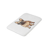 Franse buldog met bril badmat (Gekanteld)