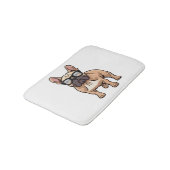 Franse buldog met bril badmat (Gekanteld)