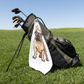 Franse buldog met bril golfhanddoek (Groen)