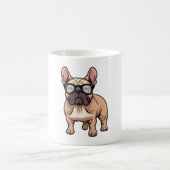 Franse buldog met bril koffiemok (Center)
