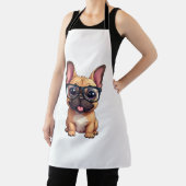 Franse buldog met bril schort (Insitu)