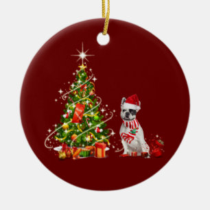 franse buldog met Pet schacht kerst Keramisch Ornament