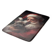 Franse buldog met sinterklaas feestelijke kerst badmat (Gekanteld)