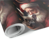 Franse buldog met sinterklaas feestelijke kerst cadeaupapier (Rol Hoek)