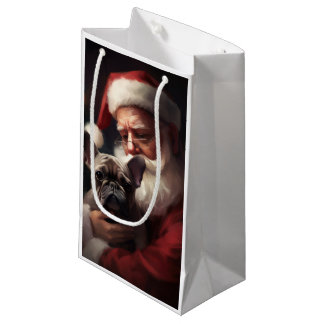 Franse buldog met sinterklaas feestelijke kerst klein cadeauzakje