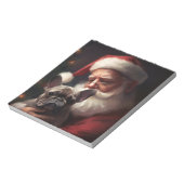 Franse buldog met sinterklaas feestelijke kerst notitieblok (Linkerzijde)