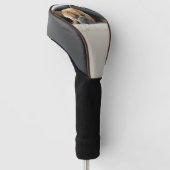 Franse buldog onder deken golfheadcover (Schuin)