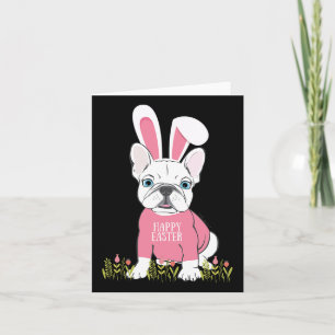 Franse buldog paashaas oren grafisch kaart