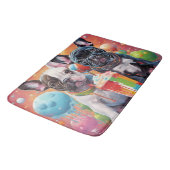 Franse buldog Puppies, milkshake Badmat (Gekanteld)