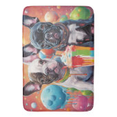 Franse buldog Puppies, milkshake Badmat (Voorkant Verticaal)