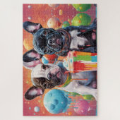 Franse buldog Puppies, milkshake Legpuzzel (Verticaal)