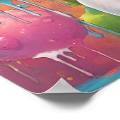 Franse buldog Puppies, milkshake Poster (Hoek)