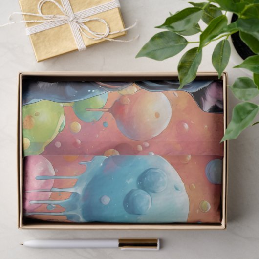 Franse buldog Puppies, milkshake Tissuepapier (Geschenk)