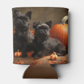 Franse buldog puppy herfst verrukking pompoen blikjeskoeler (Achterkant)