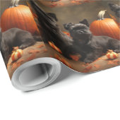 Franse buldog puppy herfst verrukking pompoen cadeaupapier (Rol Hoek)