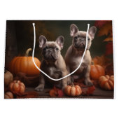 Franse buldog puppy herfst verrukking pompoen groot cadeauzakje (Voorkant)