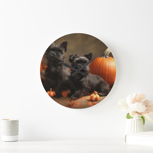 Franse buldog puppy herfst verrukking pompoen grote klok (Huis)