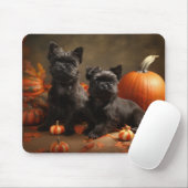 Franse buldog puppy herfst verrukking pompoen muismat (Met muis)